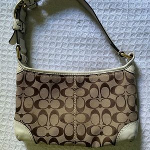 Coach vintage shoulder bag white/brown